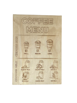 Coffee & Smoothie Menu