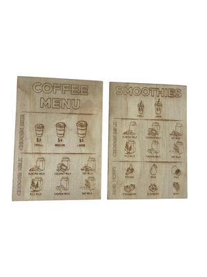 Coffee & Smoothie Menu