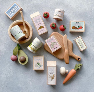 10 Piece PICK & MIX Wooden Vegan Play Food Set