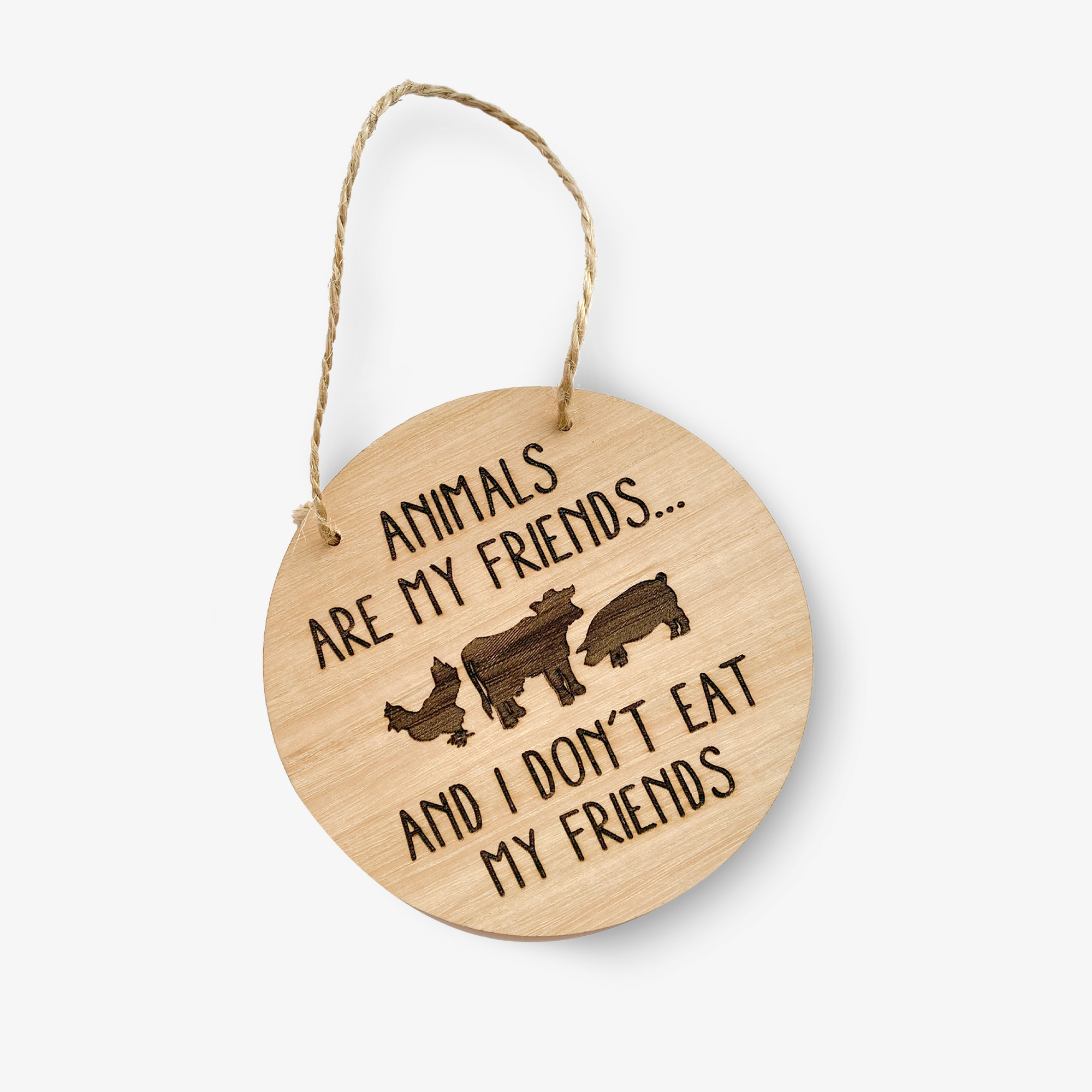 ADD ON: Vegan Kitchen Plaque - Animals are my Friends